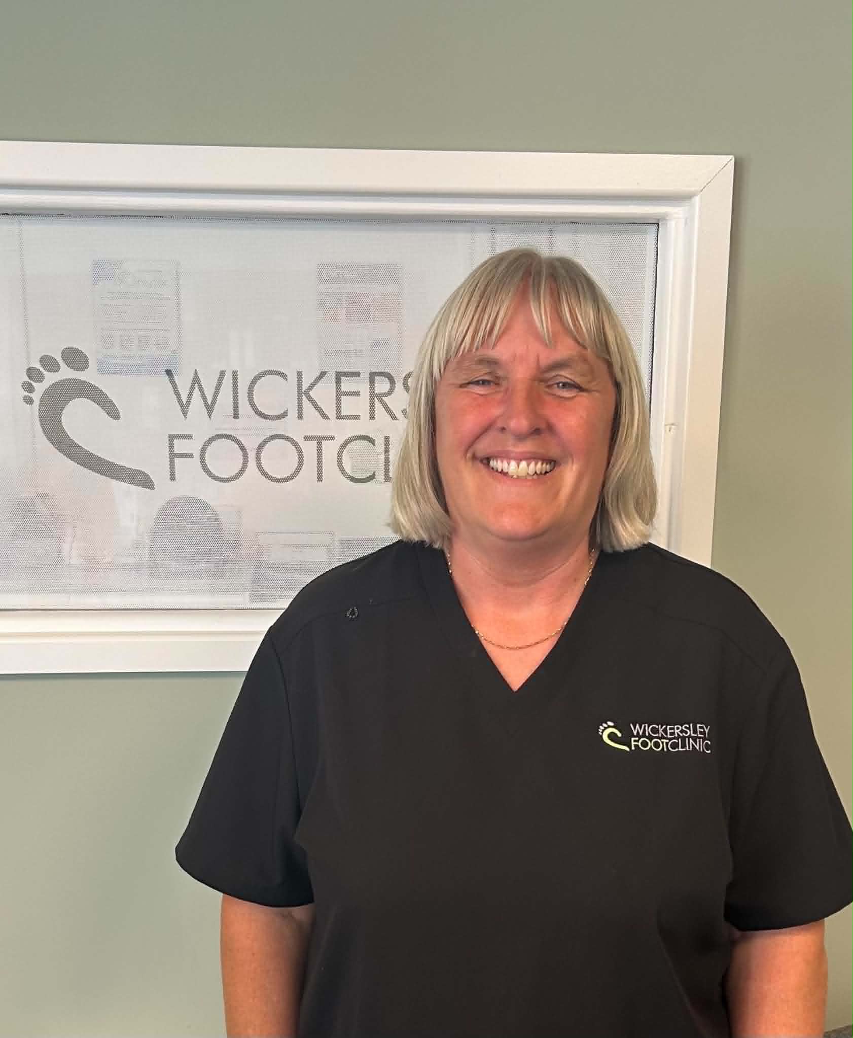Karen, receptionist at Wickersley Foot Clinic