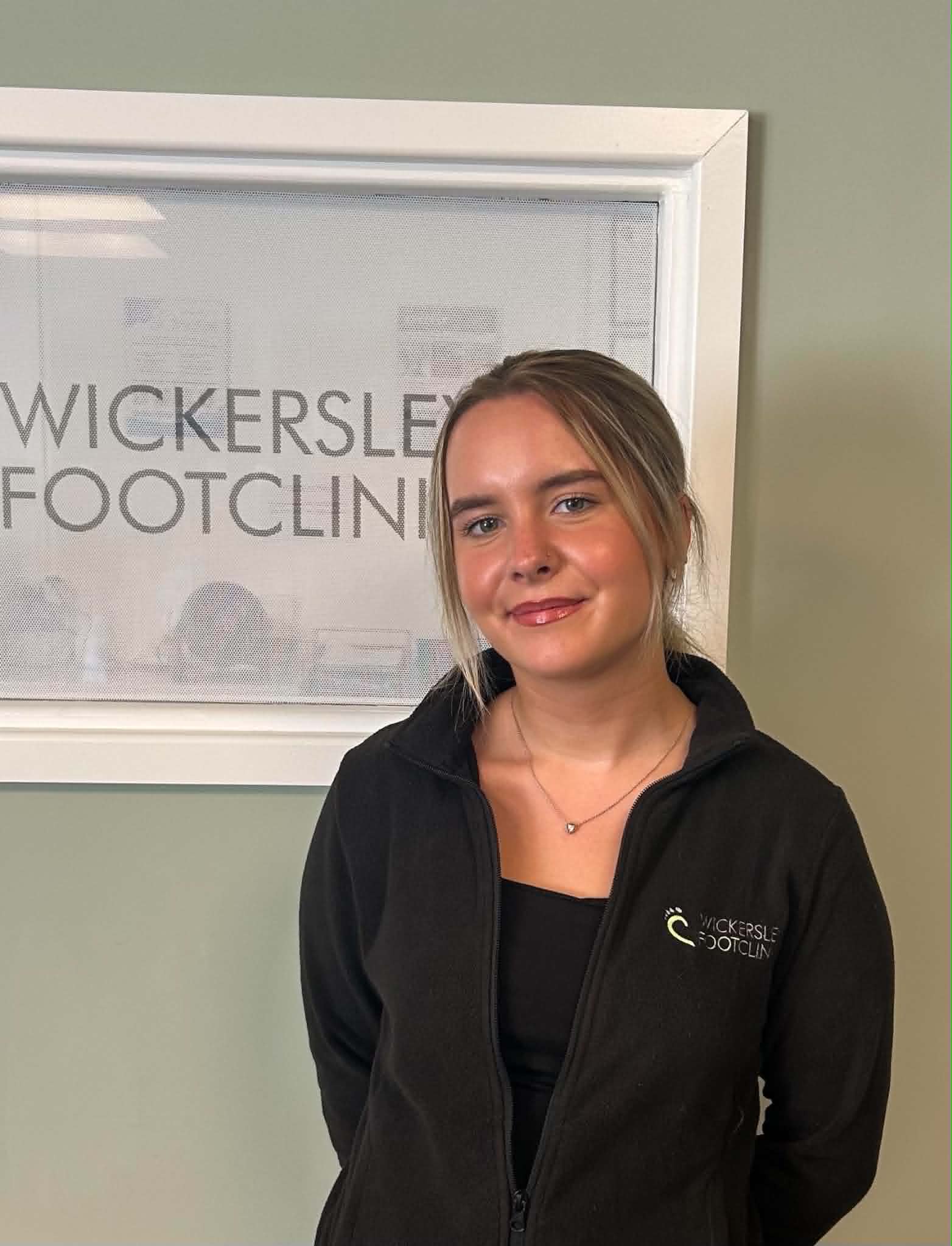 Emmie, receptionist at Wickersley Foot Clinic